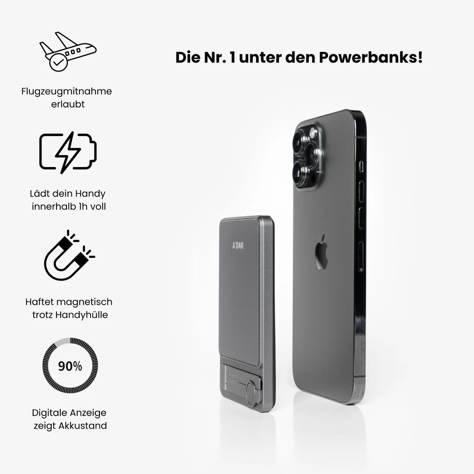 NordCharge - magnetische Powerbank mit Überhitzungsschutz
